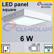 LED panel SN  6W, 6000K, VK, nadgradni, četvrtasti,